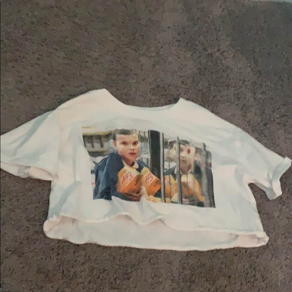 White cropped t-shirt